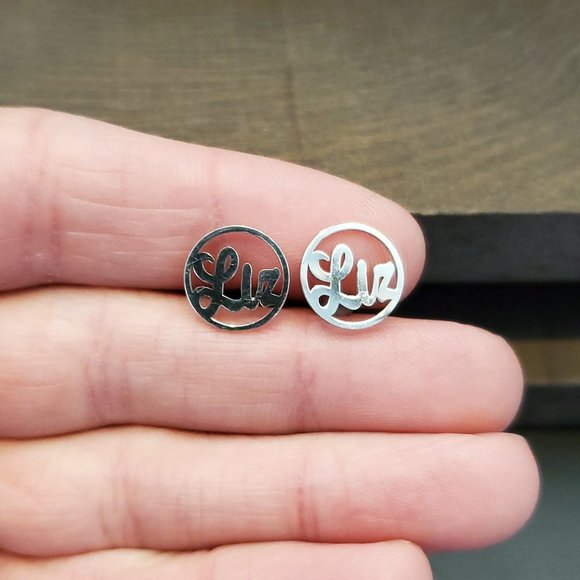 Jewelry - 925 Sterling Silver Liz Name Stud Earrings